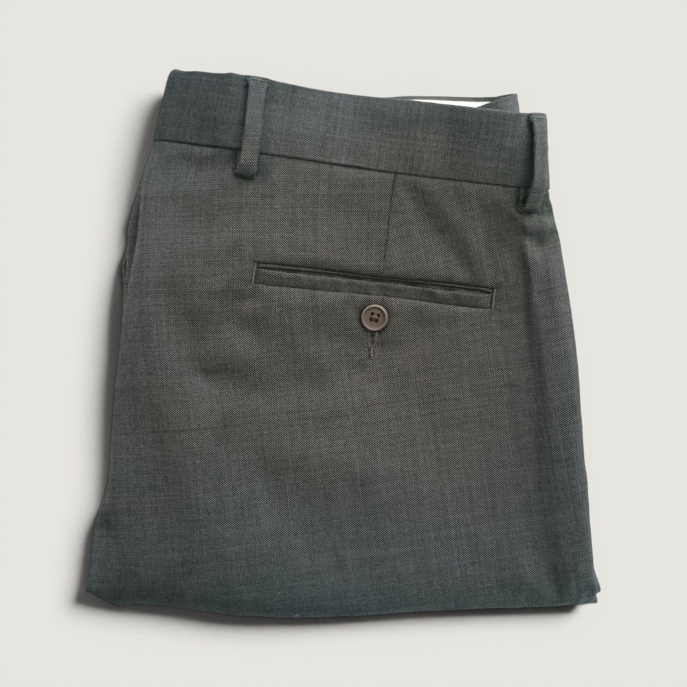 Saks Fifth Avenue Dress Pants Mens 34 Gray Solid Modern Professional MT7377BK - Picture 9 of 10